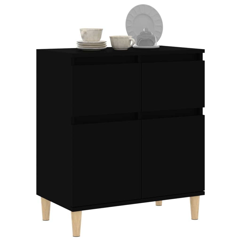vidaXL Servantă, negru, 60x35x70 cm, lemn prelucrat