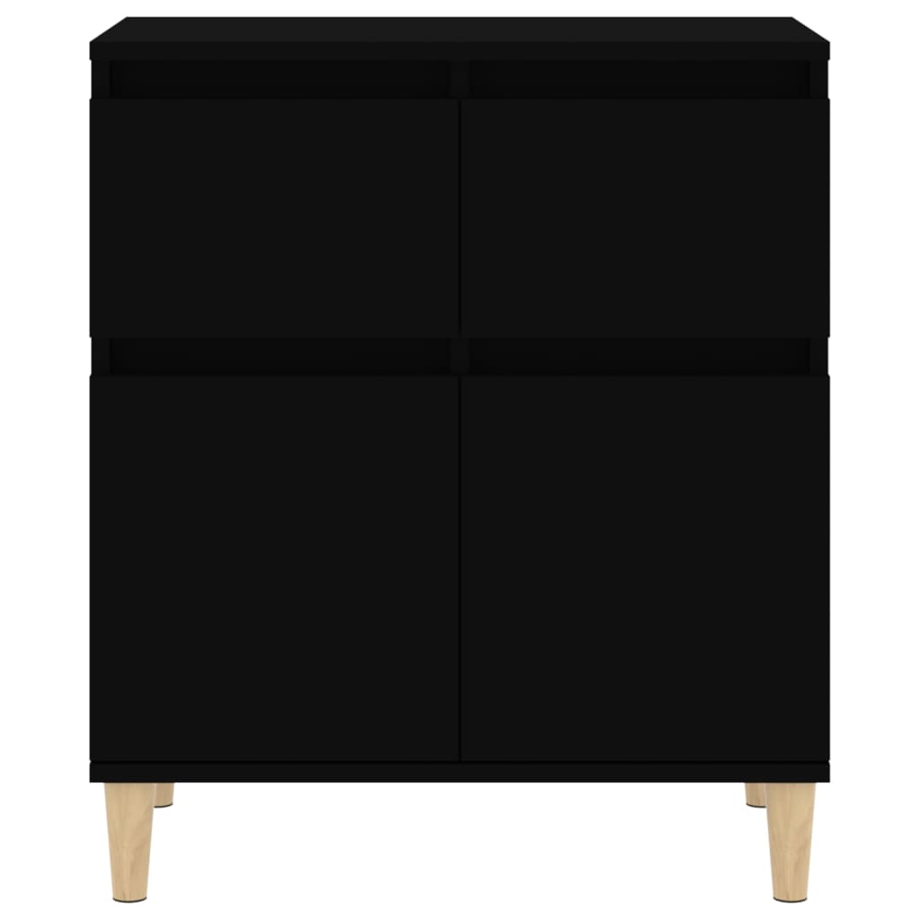vidaXL Servantă, negru, 60x35x70 cm, lemn prelucrat