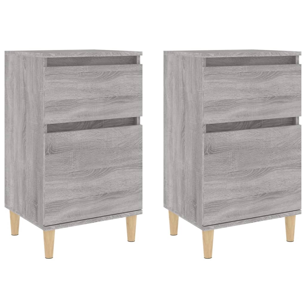 vidaXL Noptiere, 2 buc., gri sonoma, 40x35x70 cm vidaXL Noptiere, 2 buc., gri sonoma, 40x35x70 cm