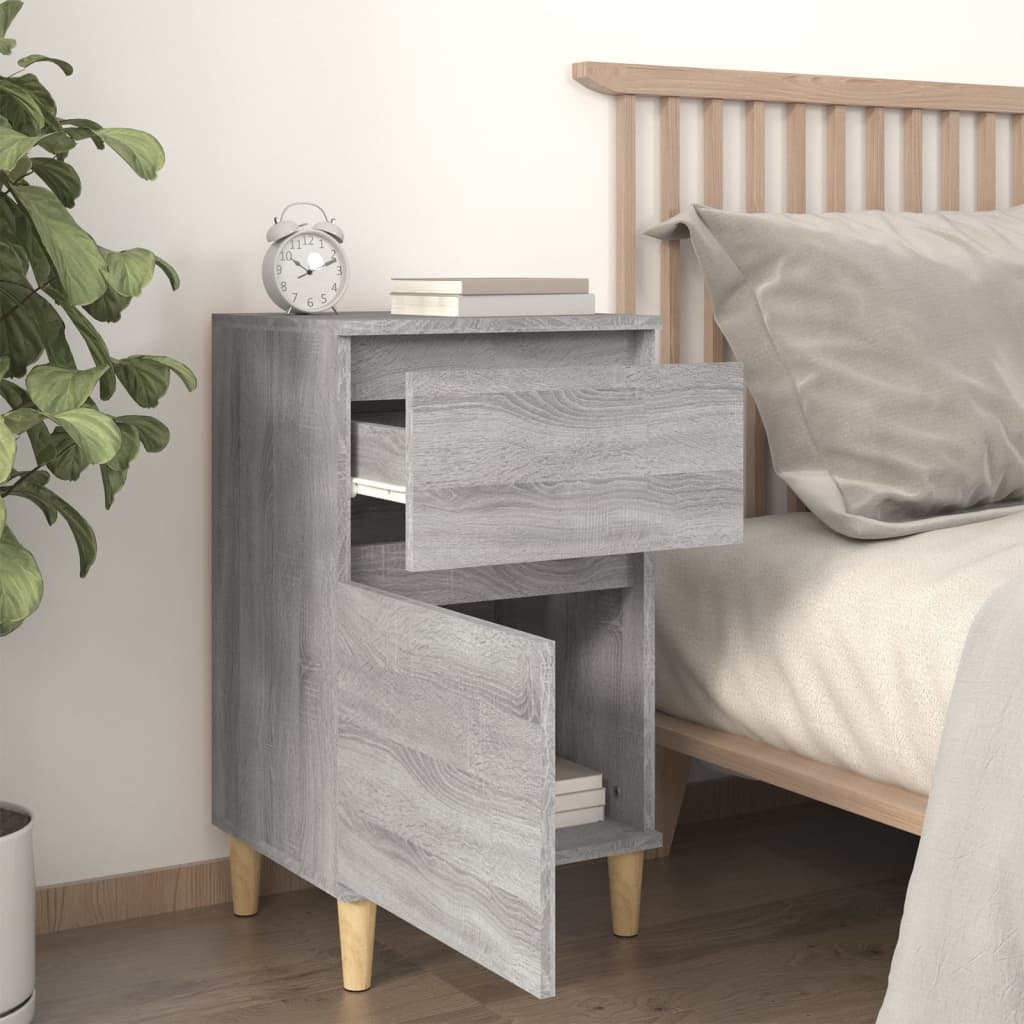 vidaXL Noptiere, 2 buc., gri sonoma, 40x35x70 cm vidaXL Noptiere, 2 buc., gri sonoma, 40x35x70 cm