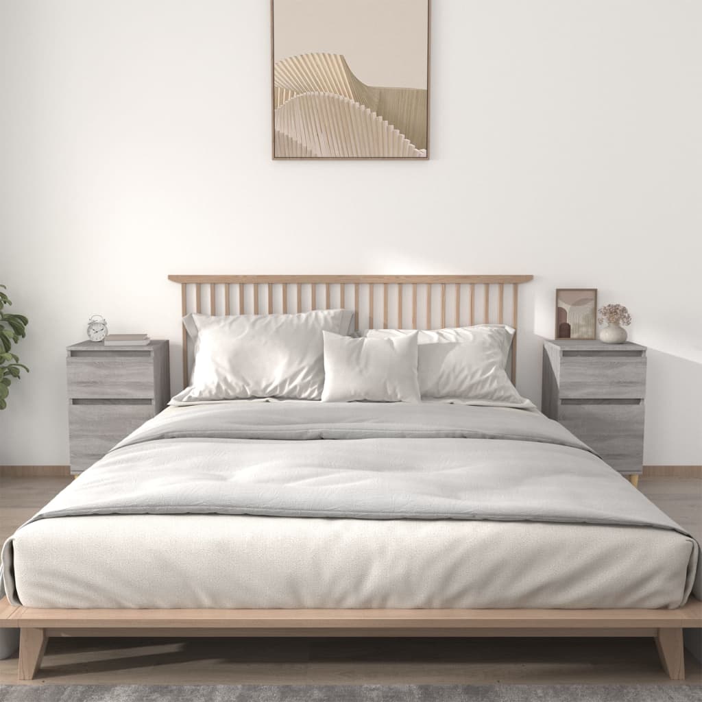vidaXL Noptiere, 2 buc., gri sonoma, 40x35x70 cm vidaXL Noptiere, 2 buc., gri sonoma, 40x35x70 cm