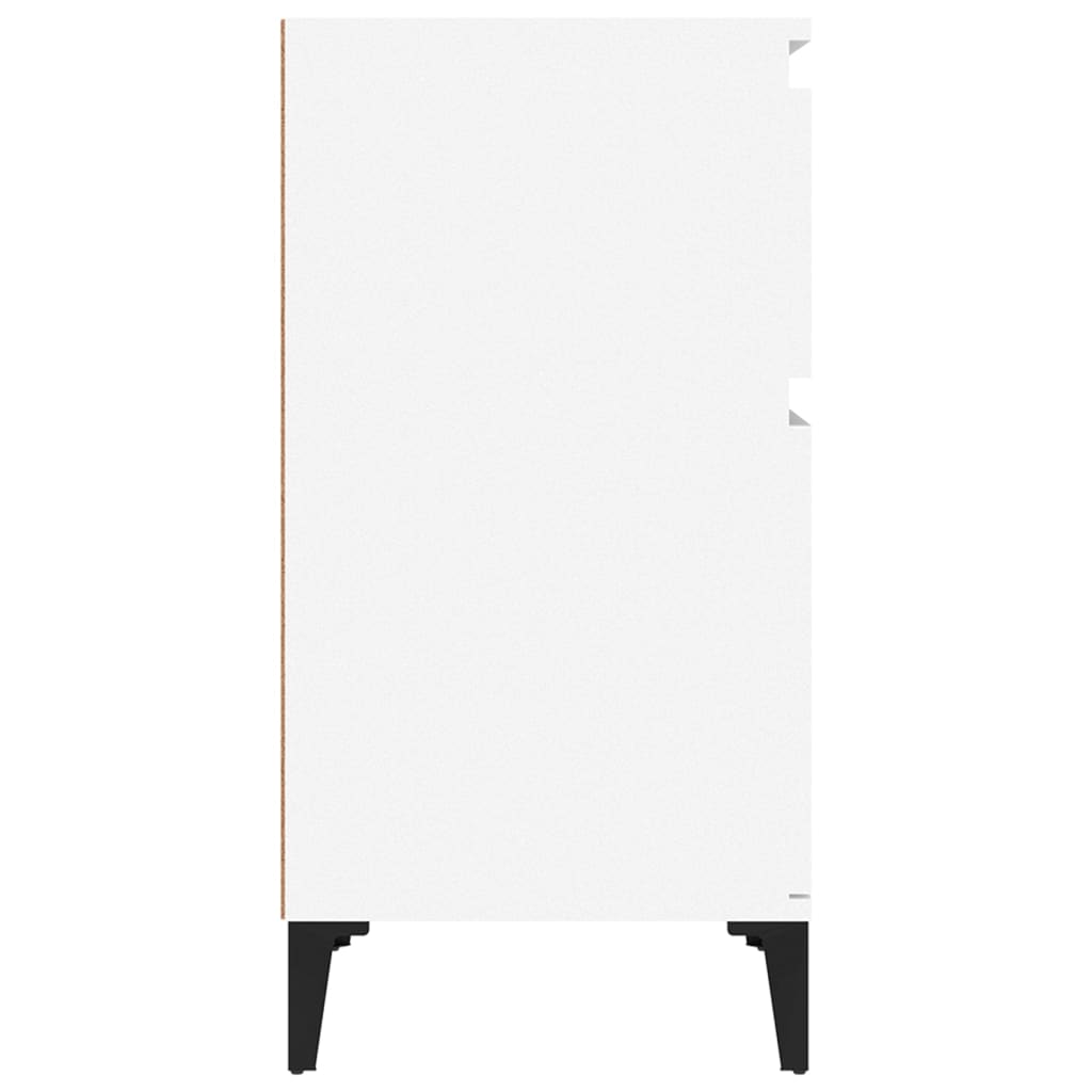 vidaXL Noptiere, 2 buc., alb, 40x35x70 cm