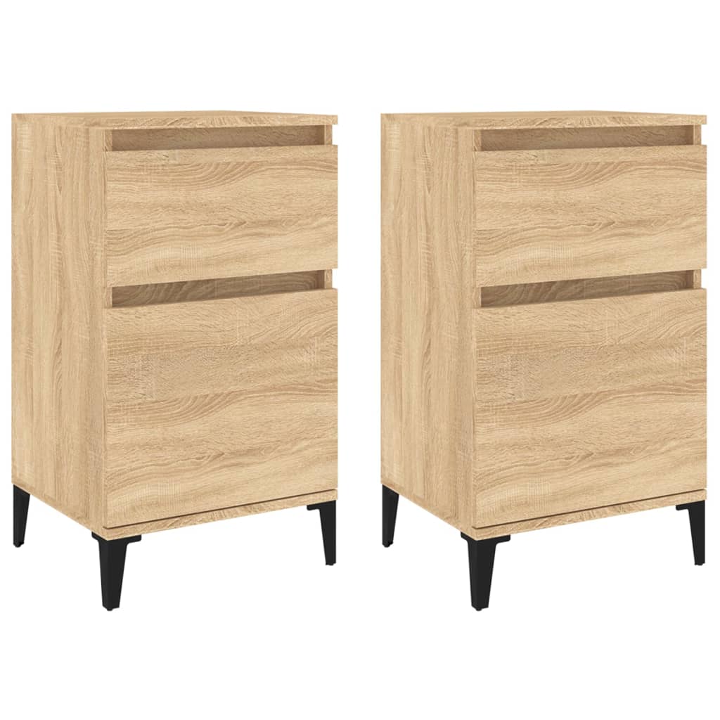 vidaXL Noptiere, 2 buc., stejar sonoma, 40x35x70 cm, lemn prelucrat vidaXL Noptiere, 2 buc., stejar sonoma, 40x35x70 cm, lemn prelucrat