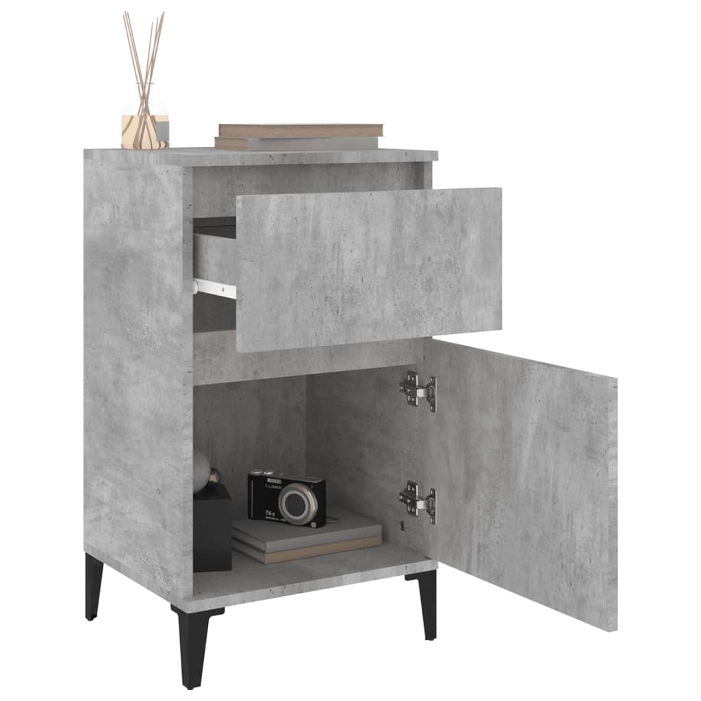 vidaXL Noptiere, 2 buc., gri beton, 40x35x70 cm vidaXL Noptiere, 2 buc., gri beton, 40x35x70 cm