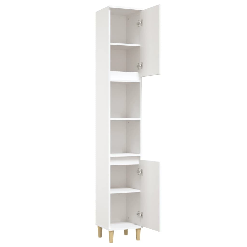 vidaXL Dulap de baie, alb, 30x30x190 cm, lemn prelucrat