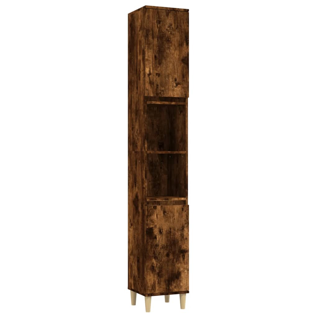 vidaXL Dulap de baie, stejar afumat, 30x30x190 cm, lemn prelucrat vidaXL Dulap de baie, stejar afumat, 30x30x190 cm, lemn prelucrat