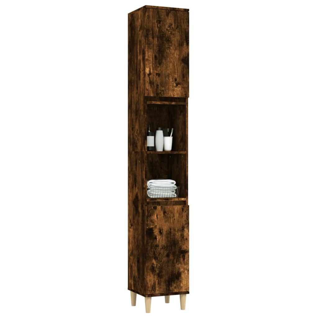 vidaXL Dulap de baie, stejar afumat, 30x30x190 cm, lemn prelucrat vidaXL Dulap de baie, stejar afumat, 30x30x190 cm, lemn prelucrat