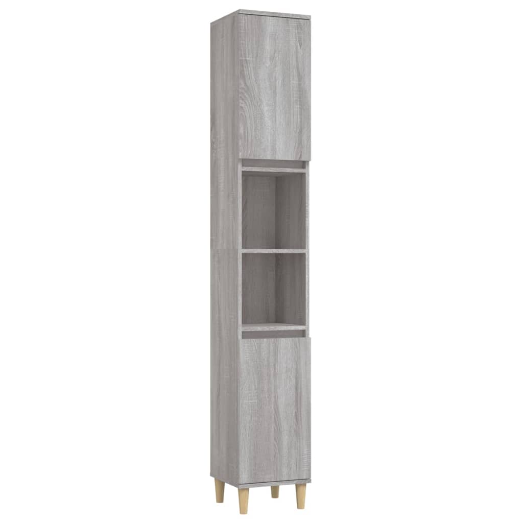 vidaXL Dulap de baie, gri sonoma, 30x30x190 cm, lemn prelucrat vidaXL Dulap de baie, gri sonoma, 30x30x190 cm, lemn prelucrat