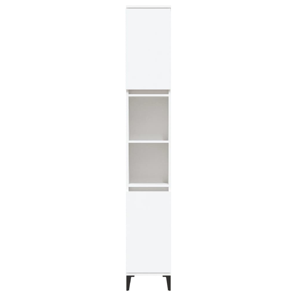 vidaXL Dulap de baie, alb, 30x30x190 cm, lemn prelucrat