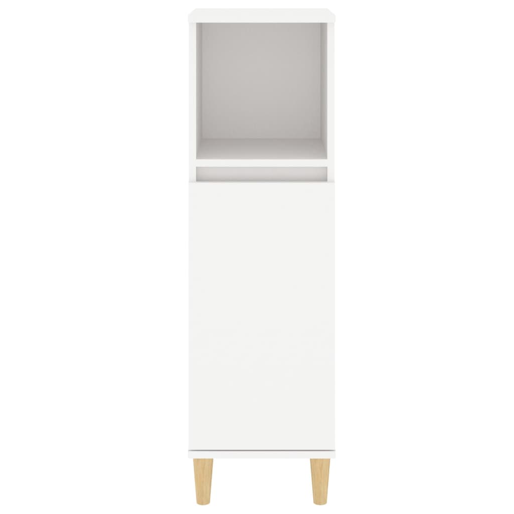 vidaXL Dulap de baie, alb, 30x30x100 cm, lemn prelucrat