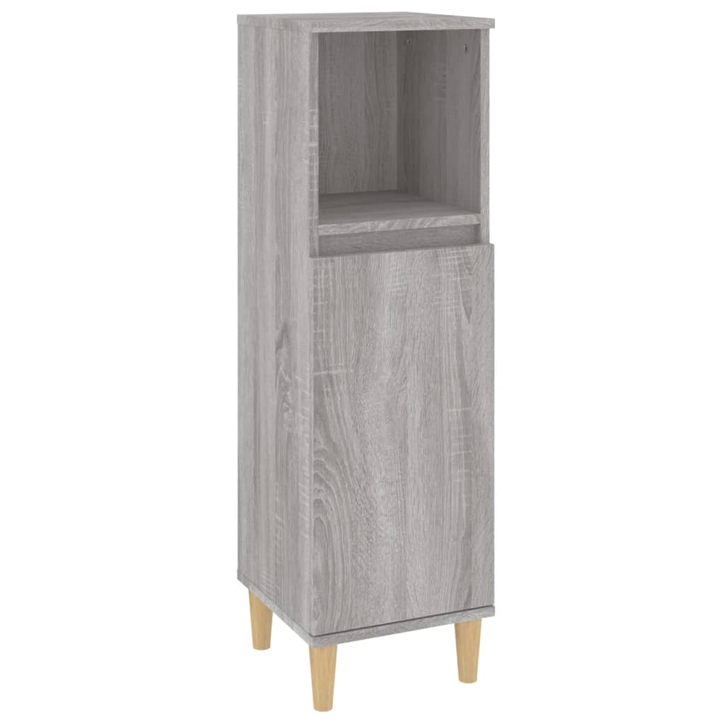 vidaXL Dulap de baie, gri sonoma, 30x30x100 cm, lemn prelucrat vidaXL Dulap de baie, gri sonoma, 30x30x100 cm, lemn prelucrat