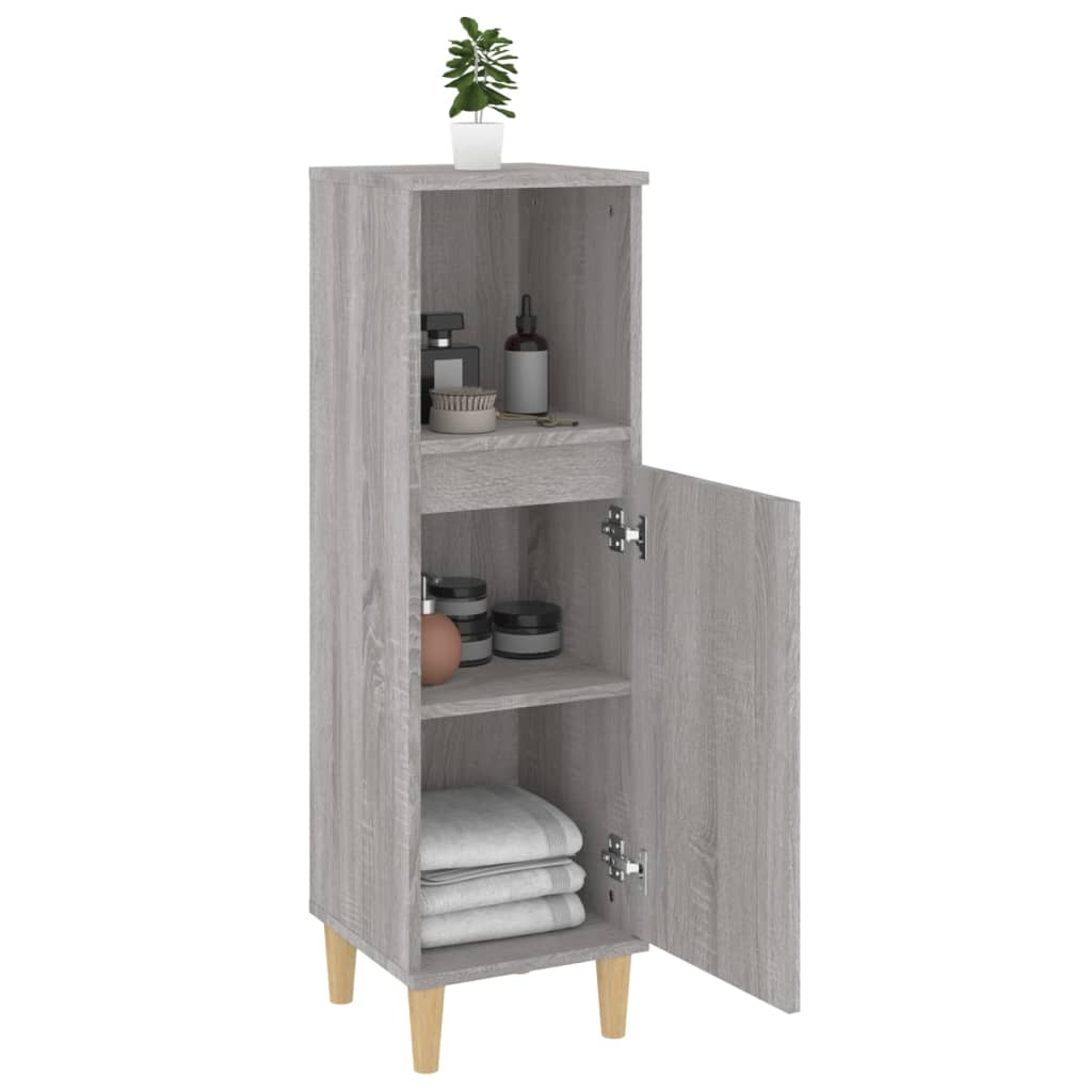 vidaXL Dulap de baie, gri sonoma, 30x30x100 cm, lemn prelucrat vidaXL Dulap de baie, gri sonoma, 30x30x100 cm, lemn prelucrat