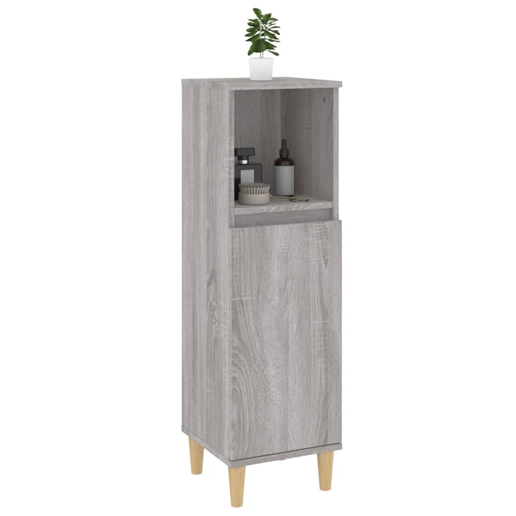 vidaXL Dulap de baie, gri sonoma, 30x30x100 cm, lemn prelucrat vidaXL Dulap de baie, gri sonoma, 30x30x100 cm, lemn prelucrat