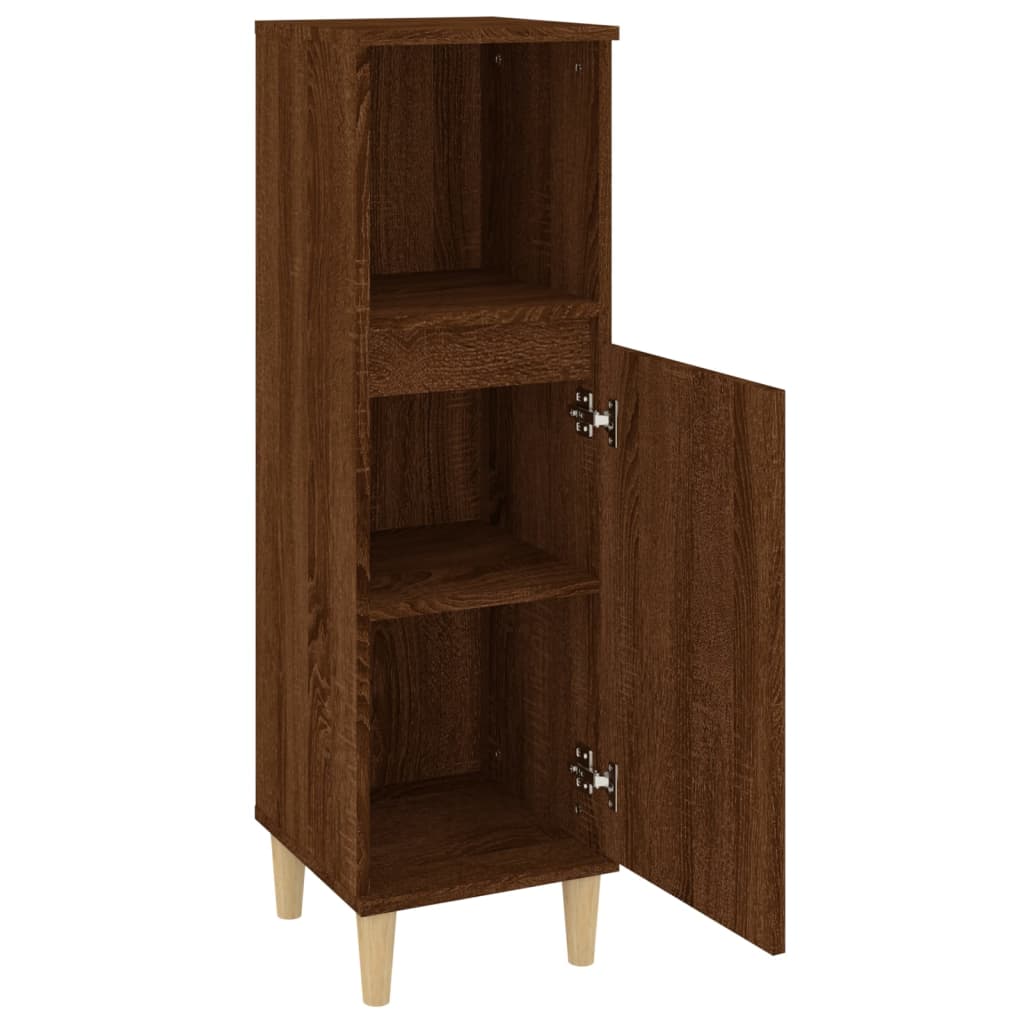 vidaXL Dulap de baie, stejar maro, 30x30x100 cm, lemn prelucrat vidaXL Dulap de baie, stejar maro, 30x30x100 cm, lemn prelucrat