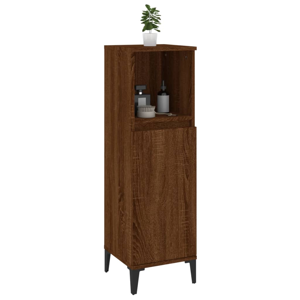 vidaXL Dulap de baie, stejar maro, 30x30x100 cm, lemn prelucrat vidaXL Dulap de baie, stejar maro, 30x30x100 cm, lemn prelucrat