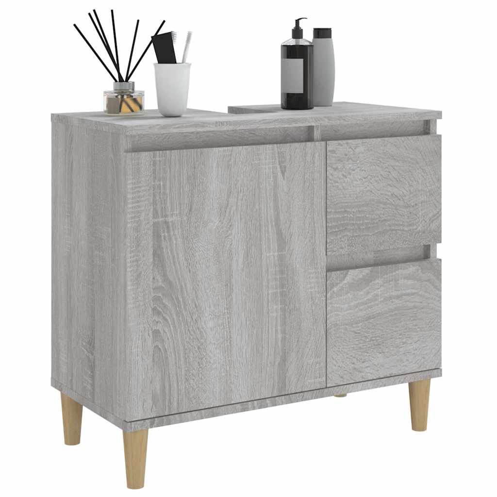 vidaXL Dulap de baie, gri sonoma, 65x33x60 cm, lemn prelucrat vidaXL Dulap de baie, gri sonoma, 65x33x60 cm, lemn prelucrat