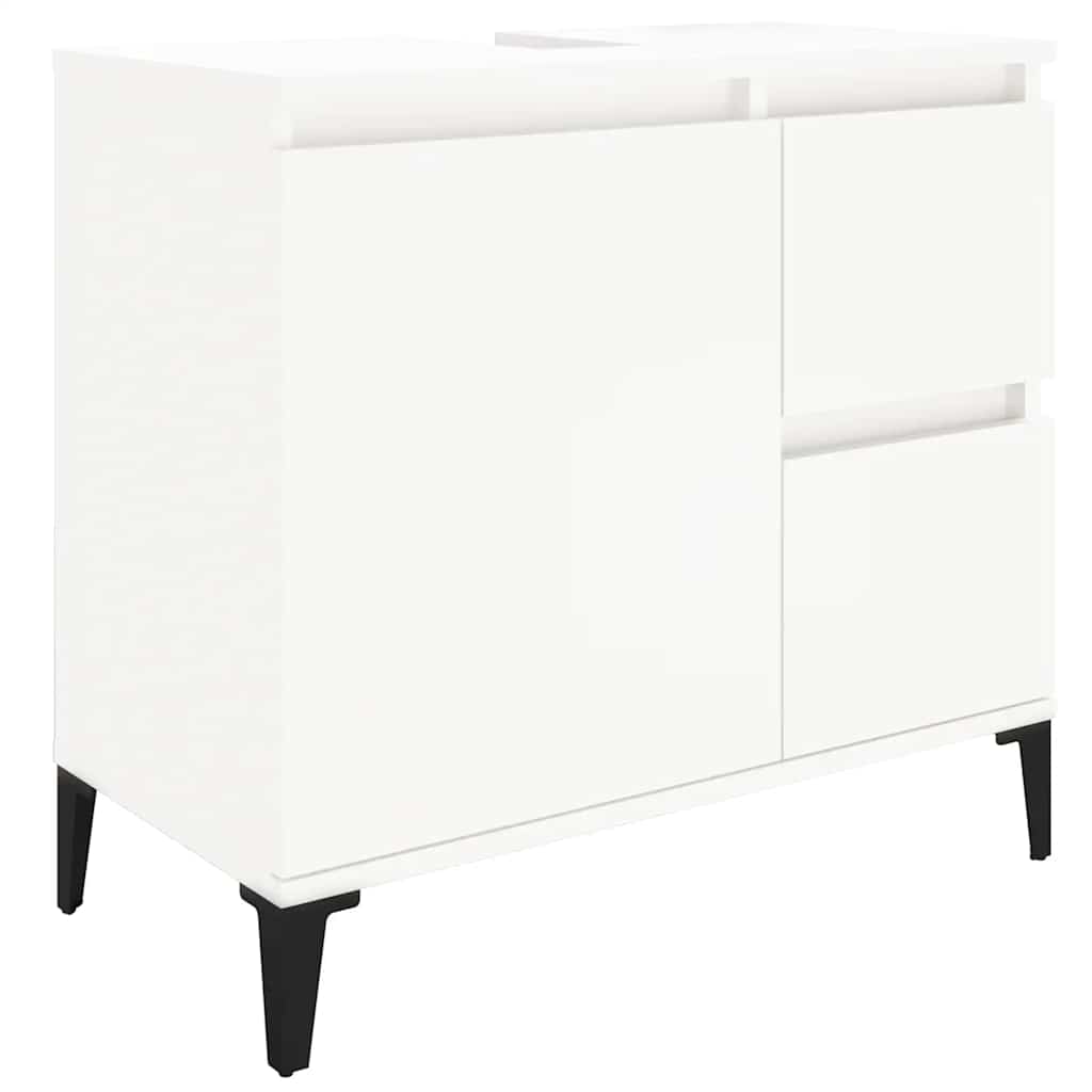 vidaXL Dulap de baie, alb, 65x33x60 cm, lemn prelucrat