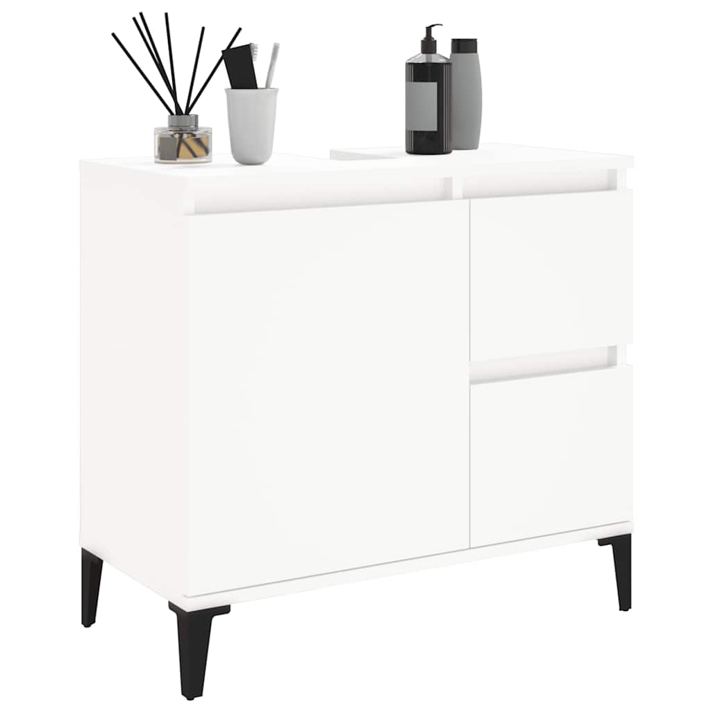 vidaXL Dulap de baie, alb, 65x33x60 cm, lemn prelucrat