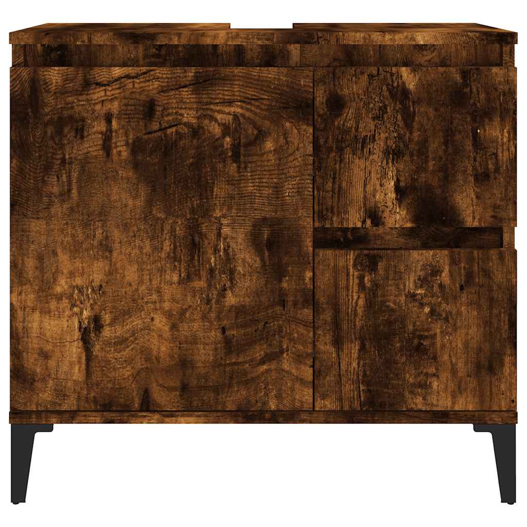vidaXL Dulap de baie, stejar afumat, 65x33x60 cm, lemn prelucrat vidaXL Dulap de baie, stejar afumat, 65x33x60 cm, lemn prelucrat