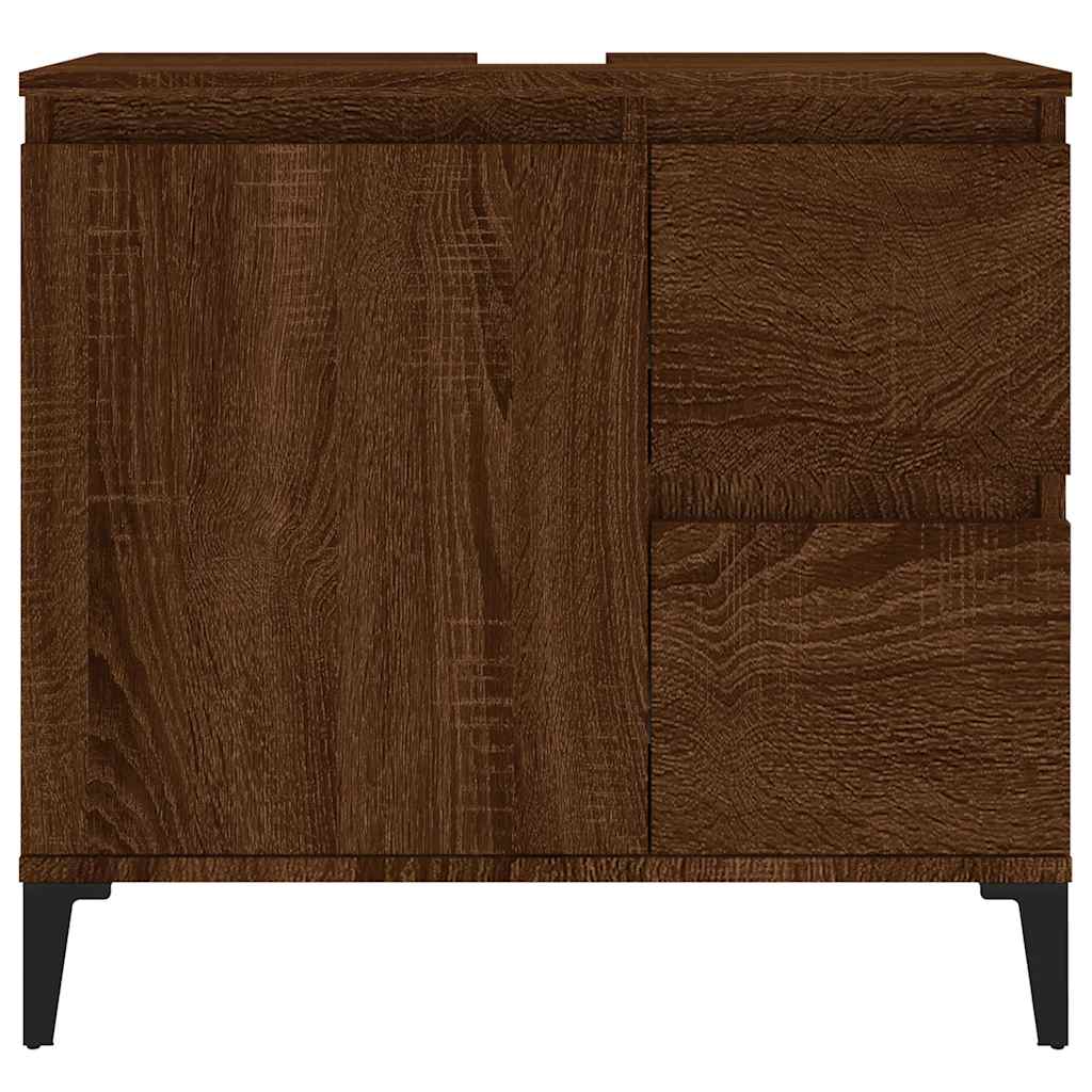 vidaXL Dulap de baie, stejar maro, 65x33x60 cm, lemn prelucrat vidaXL Dulap de baie, stejar maro, 65x33x60 cm, lemn prelucrat