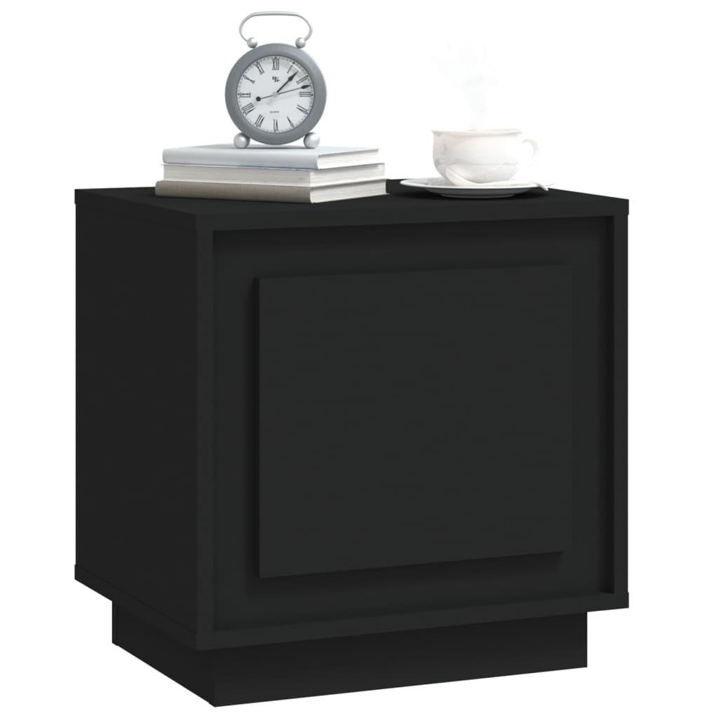 vidaXL Noptiere, 2 buc, negru, 44x35x45 cm, lemn prelucrat