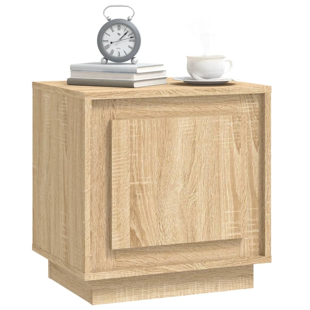 vidaXL Noptiere, 2 buc., stejar sonoma, 44x35x45 cm, lemn prelucrat