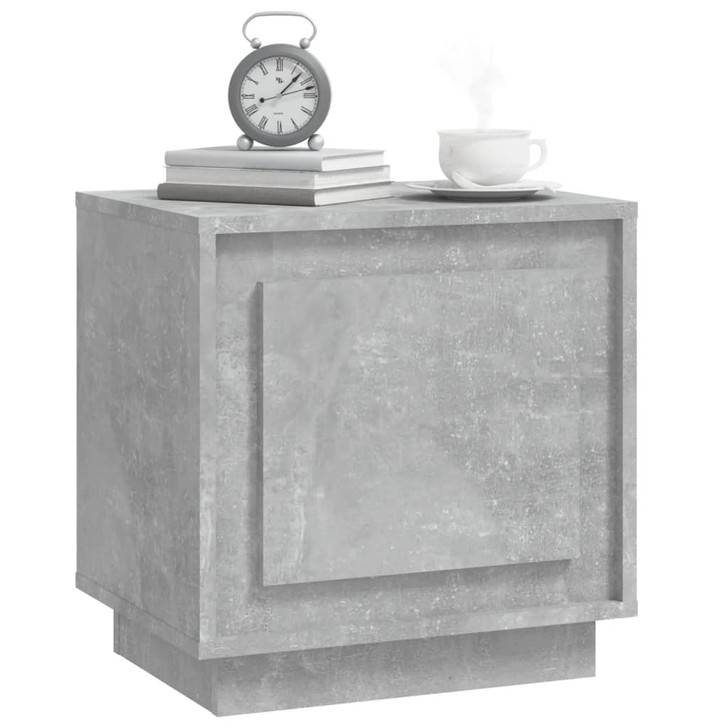 vidaXL Noptieră, gri beton, 44x35x45 cm, lemn prelucrat