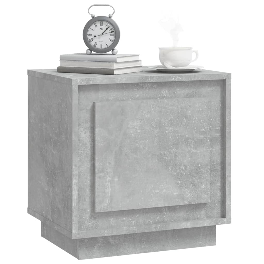 vidaXL Noptiere, 2 buc., gri beton, 44x35x45 cm, lemn prelucrat vidaXL Noptiere, 2 buc., gri beton, 44x35x45 cm, lemn prelucrat