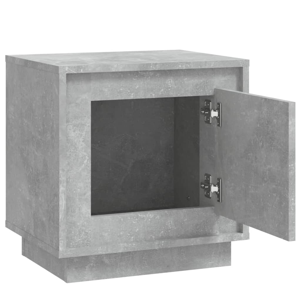 vidaXL Noptiere, 2 buc., gri beton, 44x35x45 cm, lemn prelucrat vidaXL Noptiere, 2 buc., gri beton, 44x35x45 cm, lemn prelucrat