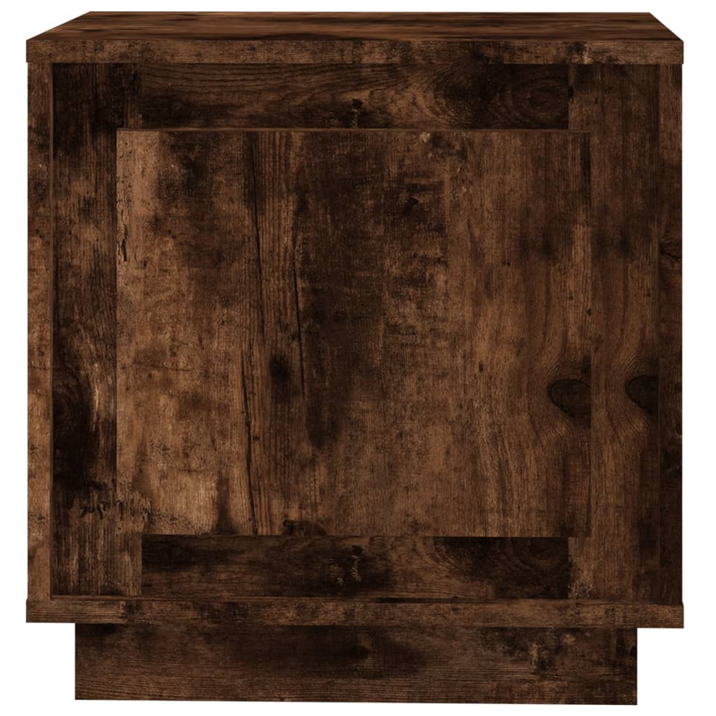 vidaXL Noptieră, stejar afumat, 44x35x45 cm, lemn prelucrat