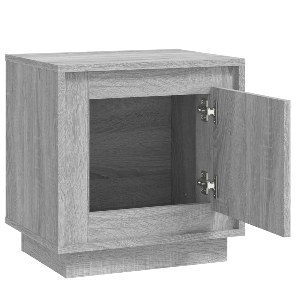 vidaXL Noptiere, 2 buc., gri sonoma, 44x35x45 cm, lemn prelucrat vidaXL Noptiere, 2 buc., gri sonoma, 44x35x45 cm, lemn prelucrat