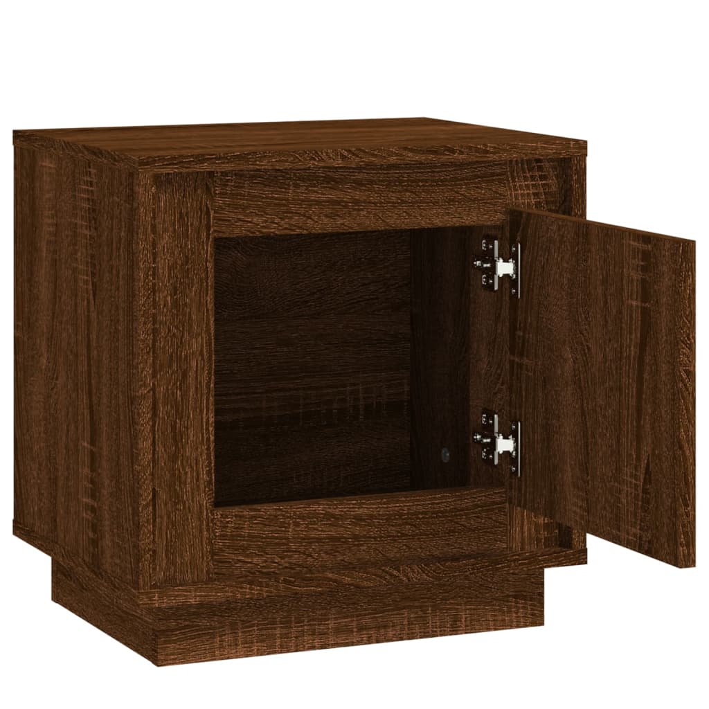 vidaXL Noptiere, 2 buc., stejar maro, 44x35x45 cm, lemn prelucrat vidaXL Noptiere, 2 buc., stejar maro, 44x35x45 cm, lemn prelucrat