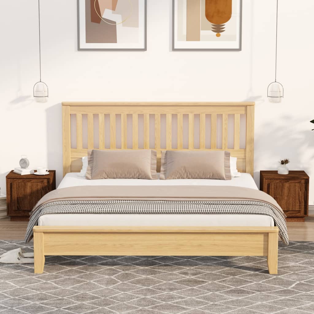 vidaXL Noptiere, 2 buc., stejar maro, 44x35x45 cm, lemn prelucrat vidaXL Noptiere, 2 buc., stejar maro, 44x35x45 cm, lemn prelucrat