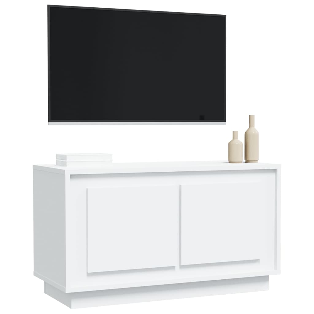 vidaXL Dulap TV, alb, 80x35x45 cm, lemn prelucrat