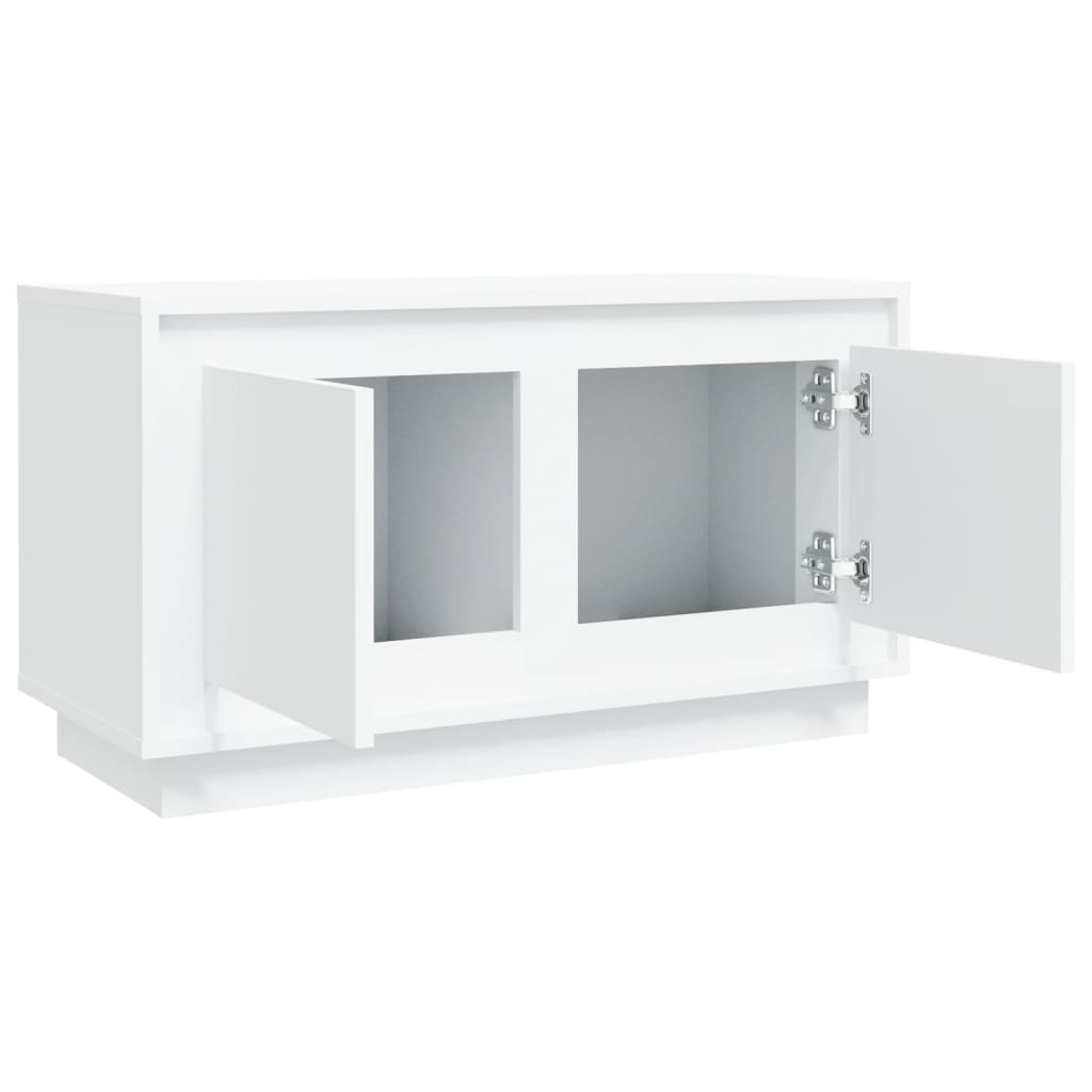 vidaXL Dulap TV, alb, 80x35x45 cm, lemn prelucrat