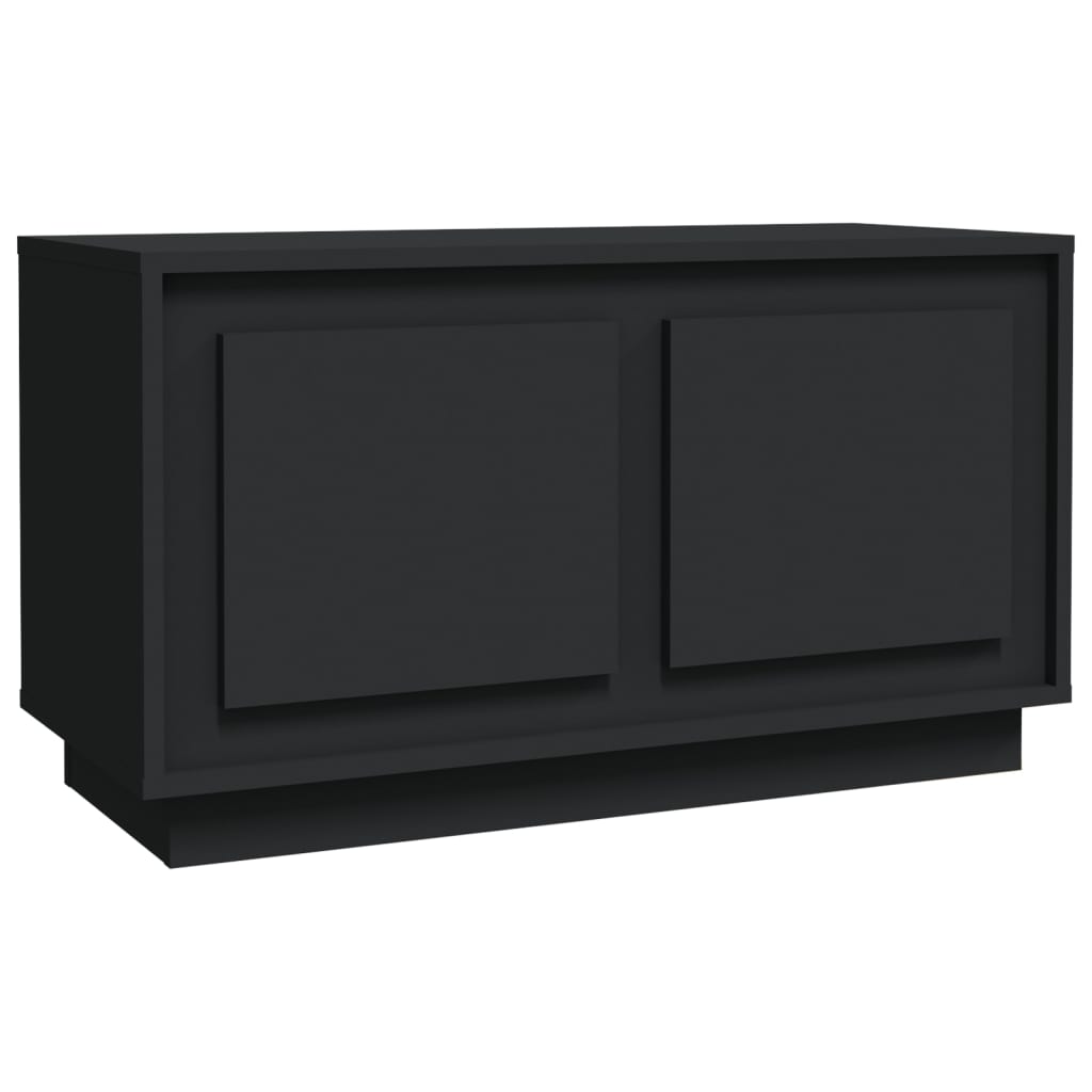 vidaXL Comodă TV, negru, 80x35x45 cm, lemn prelucrat