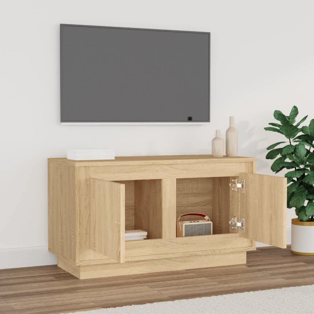vidaXL Dulap TV, stejar sonoma, 80x35x45 cm, lemn prelucrat vidaXL Dulap TV, stejar sonoma, 80x35x45 cm, lemn prelucrat