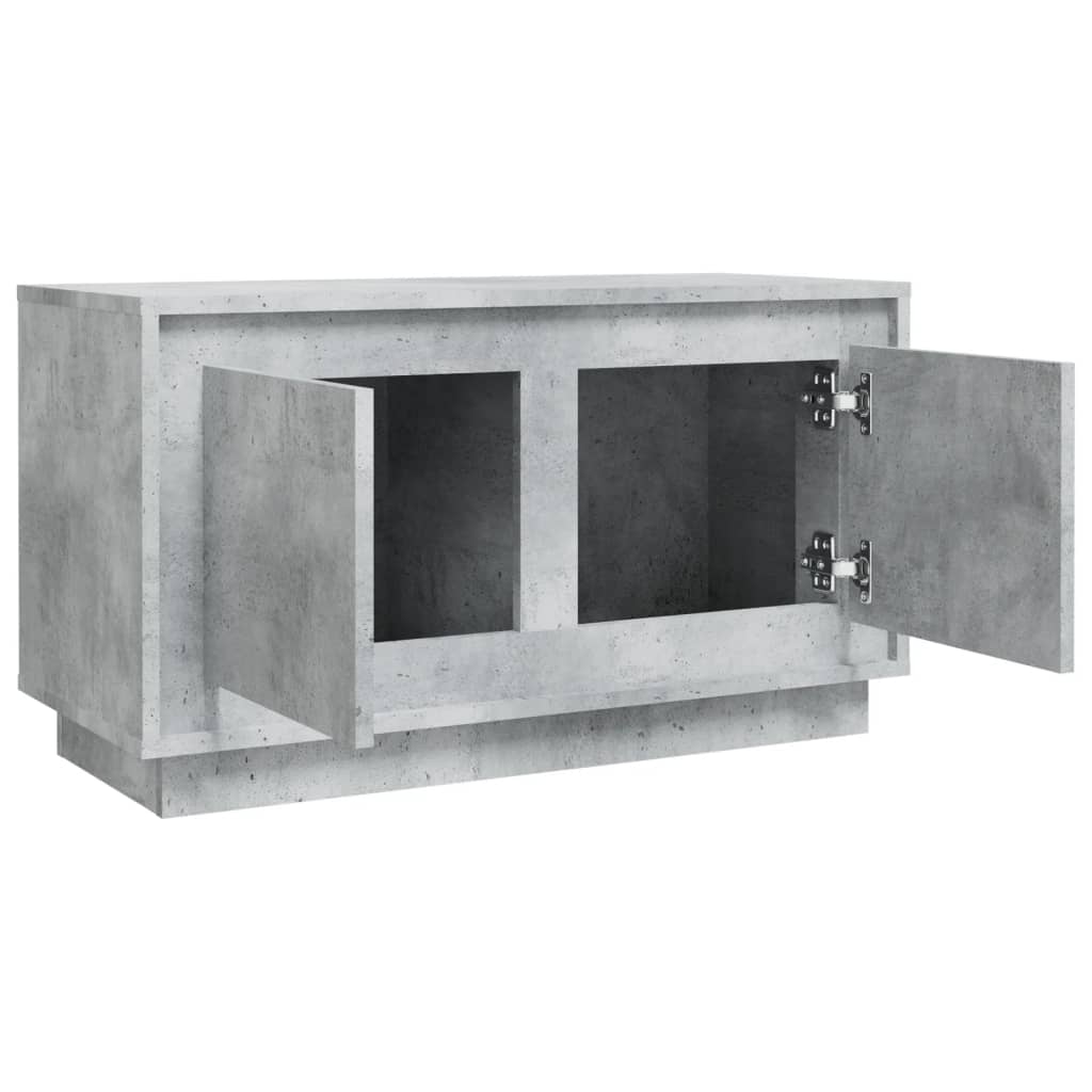 vidaXL Comodă TV, gri beton, 80x35x45 cm, lemn prelucrat vidaXL Comodă TV, gri beton, 80x35x45 cm, lemn prelucrat