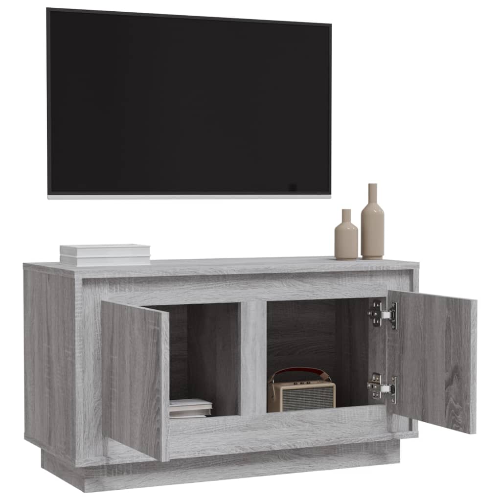 vidaXL Comodă TV, gri sonoma, 80x35x45 cm, lemn prelucrat vidaXL Comodă TV, gri sonoma, 80x35x45 cm, lemn prelucrat
