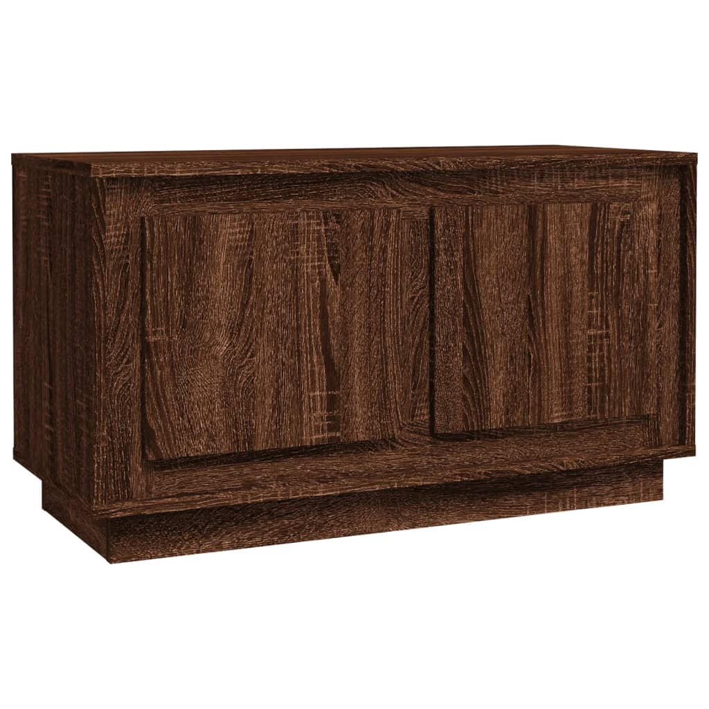 vidaXL Comodă TV, stejar maro, 80x35x45 cm, lemn prelucrat vidaXL Comodă TV, stejar maro, 80x35x45 cm, lemn prelucrat