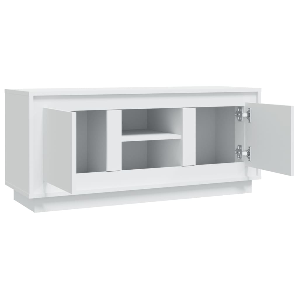 vidaXL Comodă TV, alb, 102x35x45 cm, lemn prelucrat vidaXL Comodă TV, alb, 102x35x45 cm, lemn prelucrat