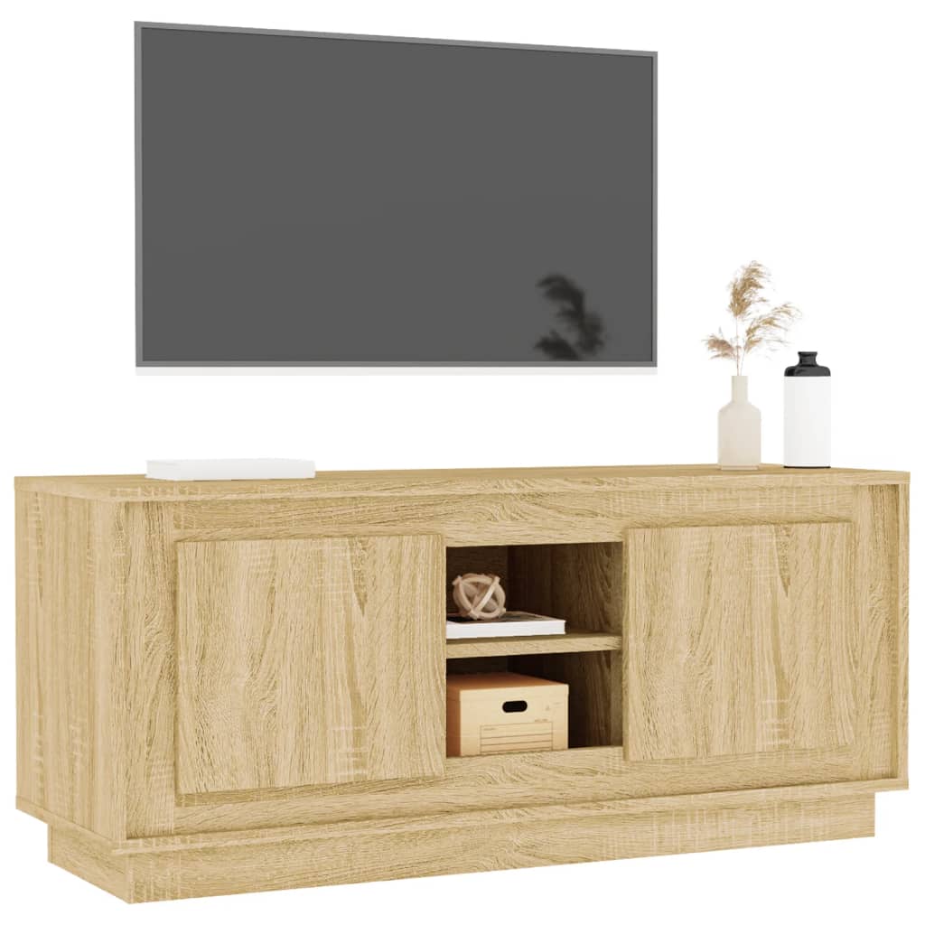 vidaXL Comodă TV, stejar sonoma, 102x35x45 cm, lemn prelucrat vidaXL Comodă TV, stejar sonoma, 102x35x45 cm, lemn prelucrat