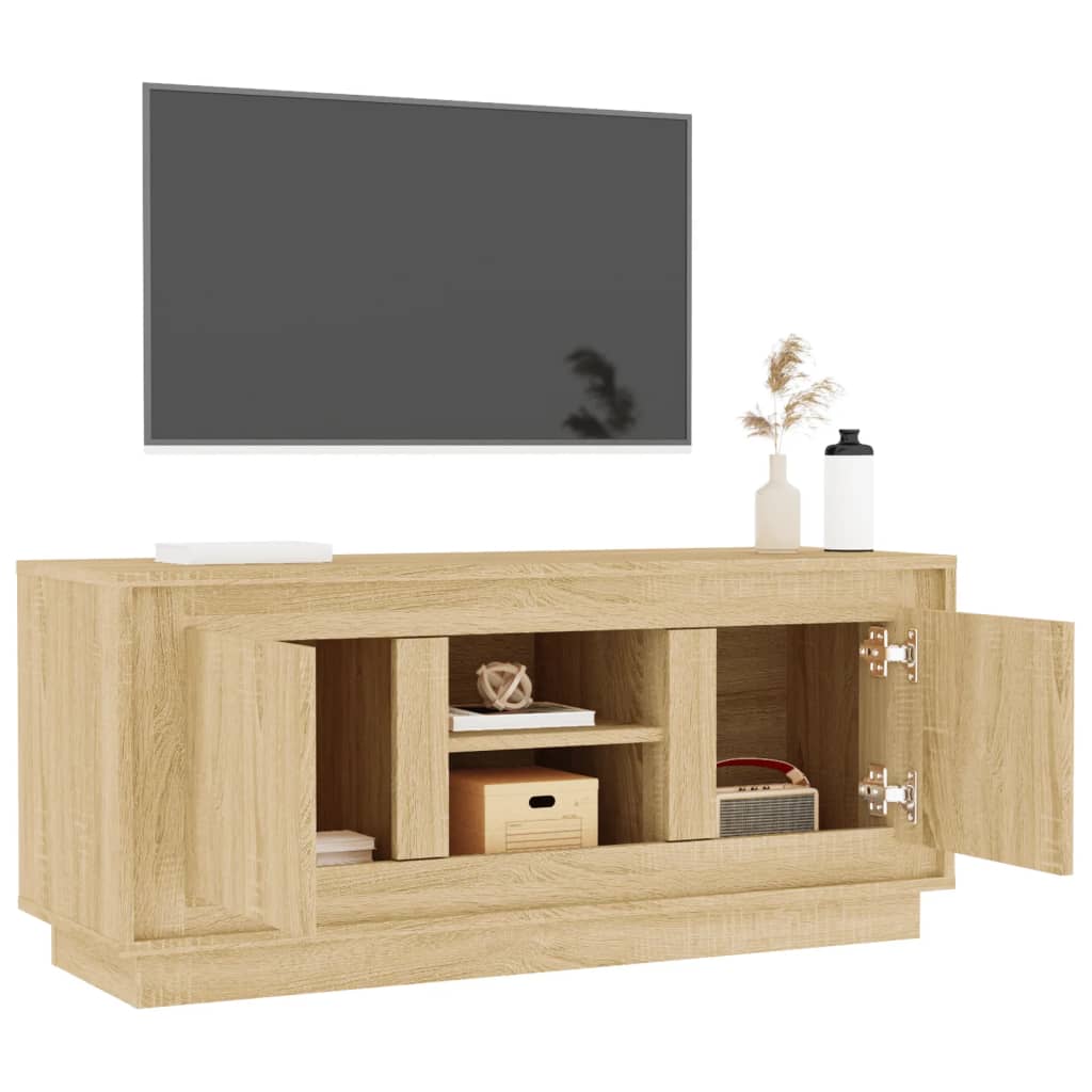 vidaXL Comodă TV, stejar sonoma, 102x35x45 cm, lemn prelucrat vidaXL Comodă TV, stejar sonoma, 102x35x45 cm, lemn prelucrat