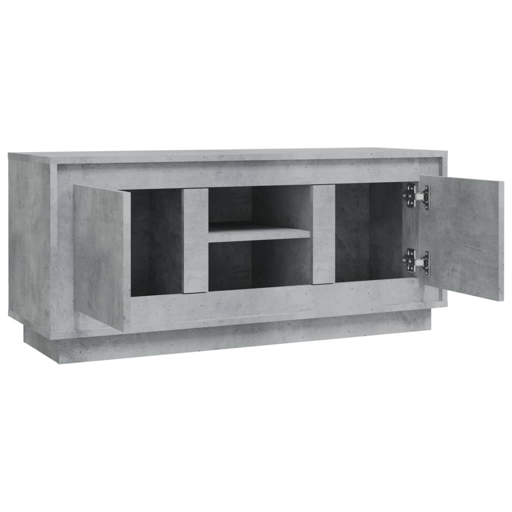 vidaXL Comodă TV, gri beton, 102x35x45 cm, lemn prelucrat vidaXL Comodă TV, gri beton, 102x35x45 cm, lemn prelucrat