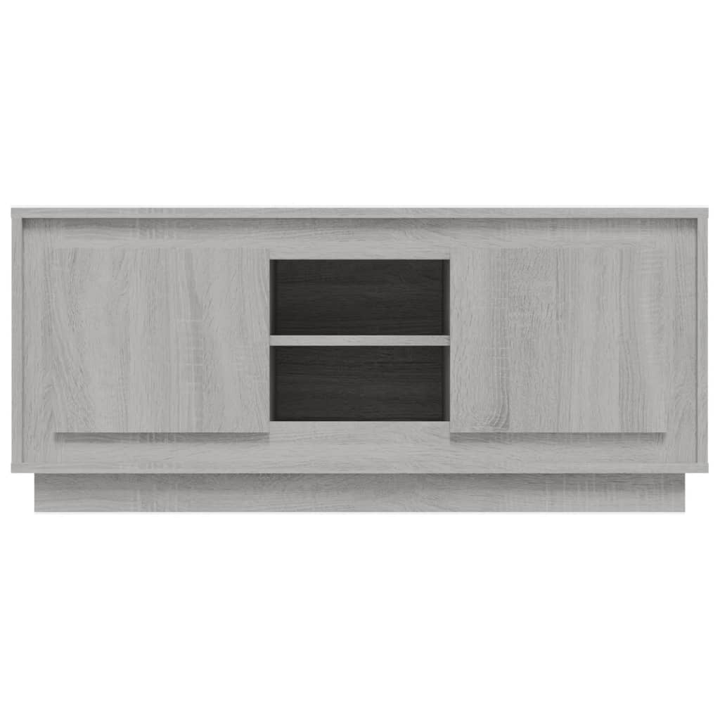 vidaXL Comodă TV, gri sonoma, 102x35x45 cm, lemn prelucrat vidaXL Comodă TV, gri sonoma, 102x35x45 cm, lemn prelucrat