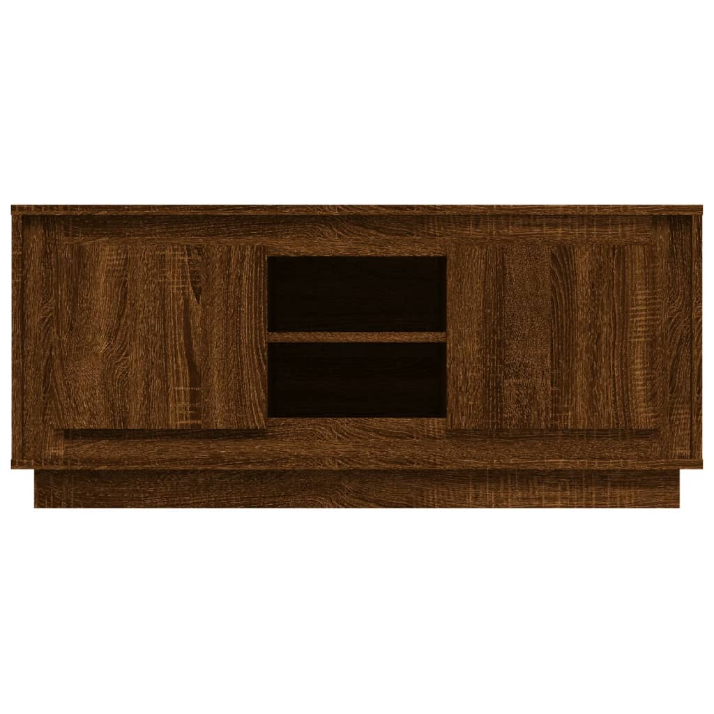 vidaXL Comodă TV, stejar maro, 102x35x45 cm, lemn prelucrat