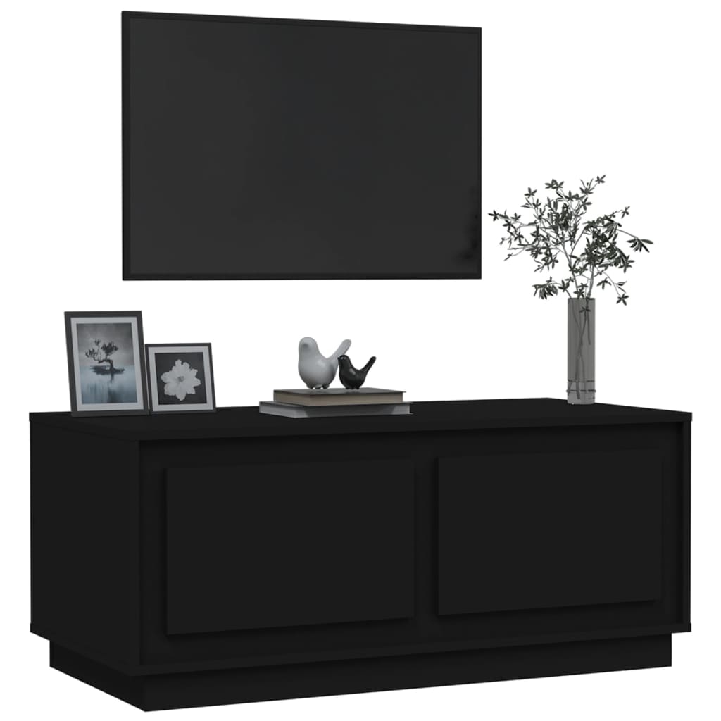 vidaXL Măsuță de cafea, negru, 102x50x44 cm, lemn prelucrat vidaXL Măsuță de cafea, negru, 102x50x44 cm, lemn prelucrat