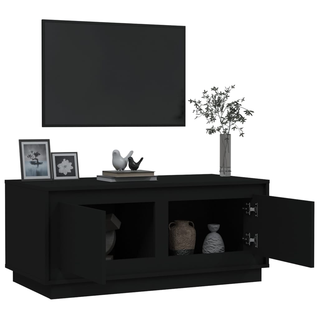 vidaXL Măsuță de cafea, negru, 102x50x44 cm, lemn prelucrat vidaXL Măsuță de cafea, negru, 102x50x44 cm, lemn prelucrat