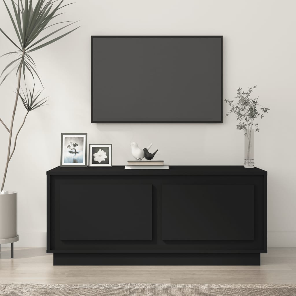 vidaXL Măsuță de cafea, negru, 102x50x44 cm, lemn prelucrat vidaXL Măsuță de cafea, negru, 102x50x44 cm, lemn prelucrat