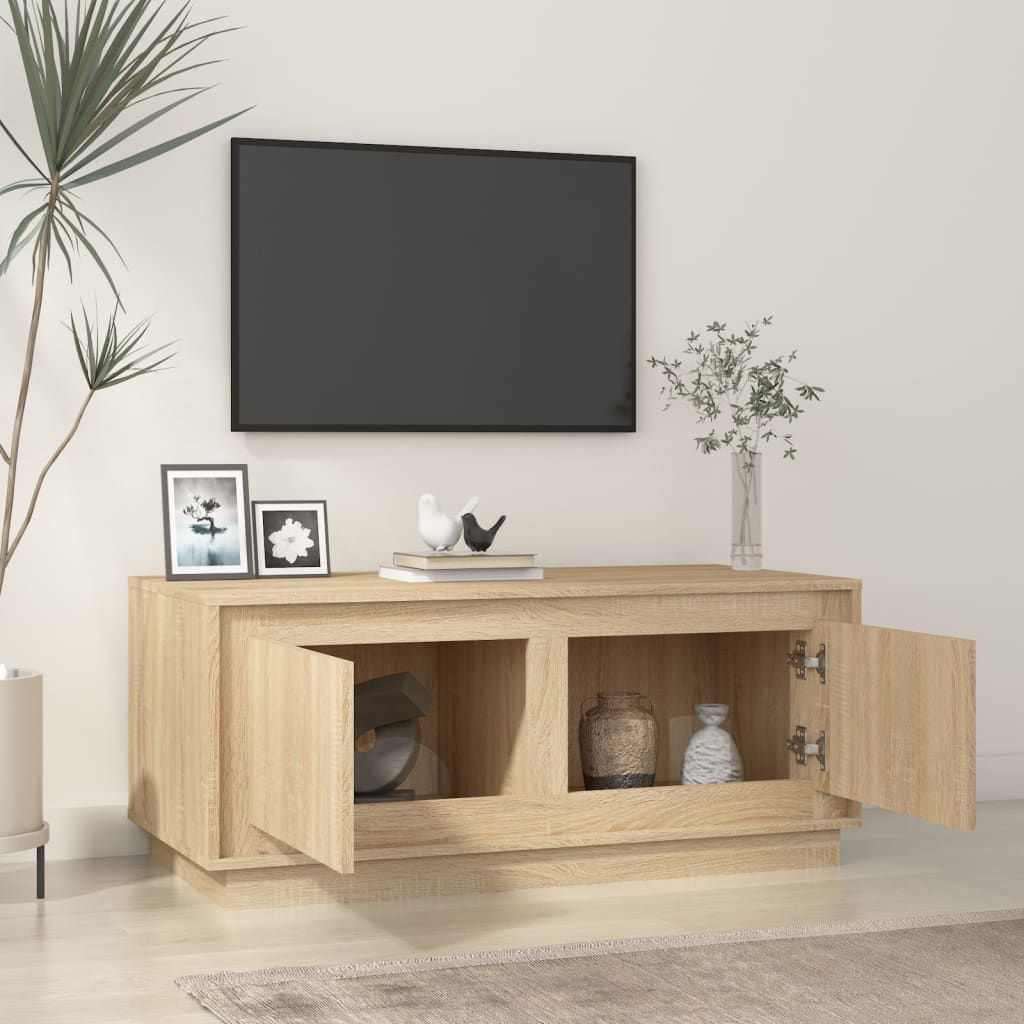 vidaXL Măsuță de cafea, stejar sonoma, 102x50x44 cm, lemn prelucrat vidaXL Măsuță de cafea, stejar sonoma, 102x50x44 cm, lemn prelucrat